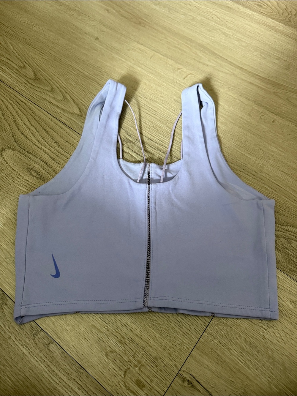 Nike Lavender Front-Zip Racerback Sports Bra